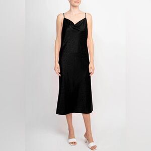 Emma & Michele Spaghetti Strap Cowl Neck Bias Slip Satin Dress. Size Small